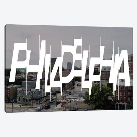 Philadelphia (42.3° N, 71° W) Canvas Print #CCB6} by 5by5collective Canvas Print