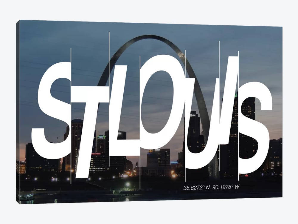 St. Louis (38.6° N, 90.1° W) by 5by5collective 1-piece Canvas Wall Art