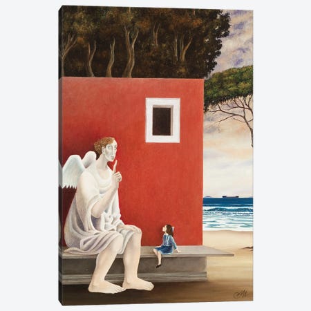 Francesca And The Angel Canvas Print #CCC11} by Cecco Mariniello Canvas Art Print