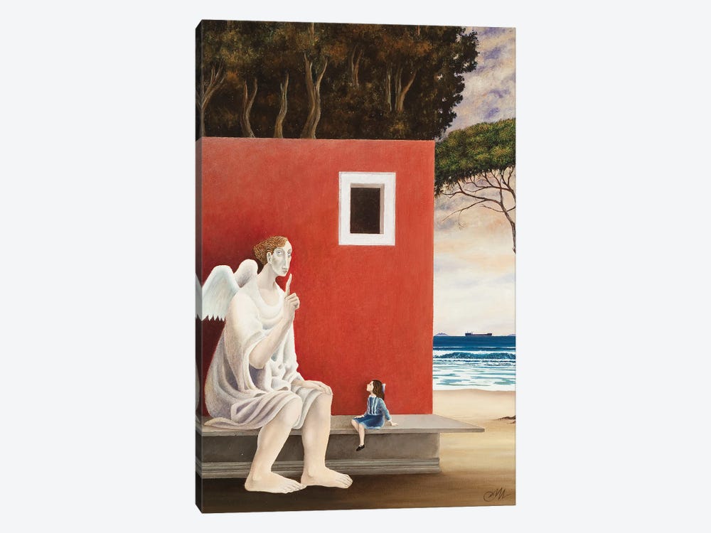 Francesca And The Angel by Cecco Mariniello 1-piece Canvas Print