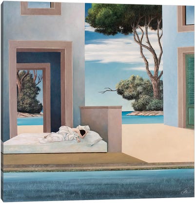 Sleeping Woman With Swaing Algae Canvas Art Print - Cecco Mariniello