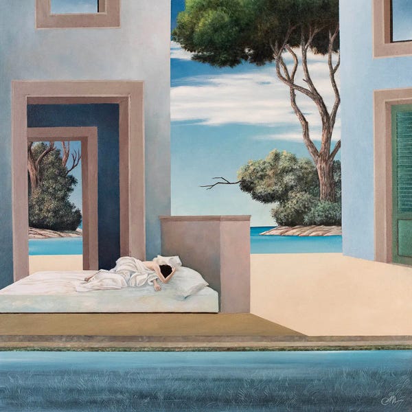 Cecco Mariniello: Sleeping Woman With Swaing Algae by Cecco Mariniello