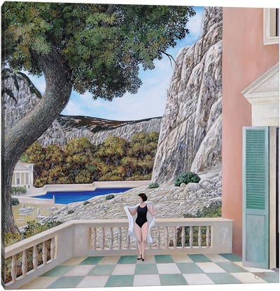 Terrance With Views Canvas Art Print - La Dolce Vita