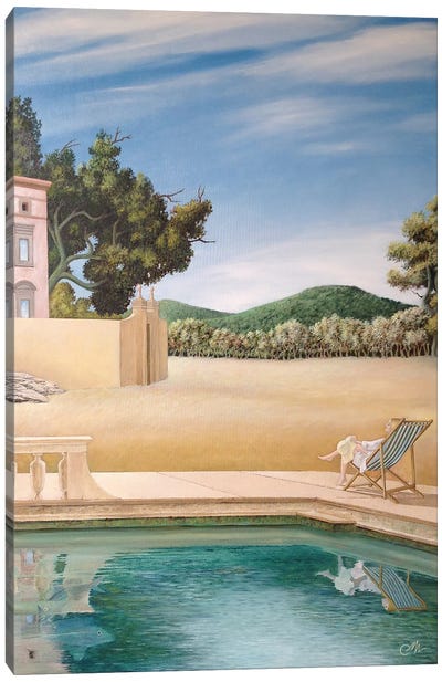 The House Behind The Hills Canvas Art Print - La Dolce Vita