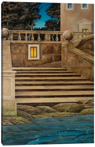 The Staircase Canvas Art Print - Stairs & Staircases