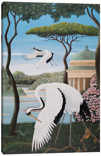 Cranes I Canvas Art Print - Mediterranean Décor