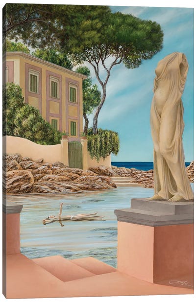 Castiglioncello, Meditation First Canvas Art Print - Modern Muses & Statues