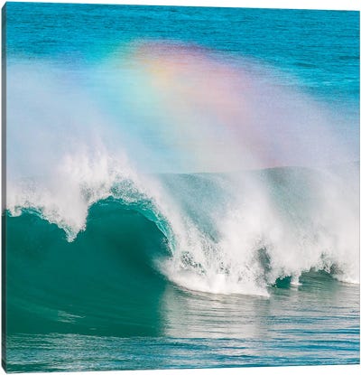Rainbow Wave Canvas Art Print - Charlotte Curd
