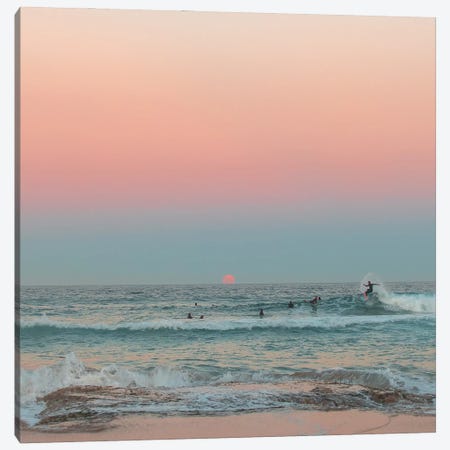 Sunrise Surf Canvas Print #CCD55} by Charlotte Curd Canvas Print