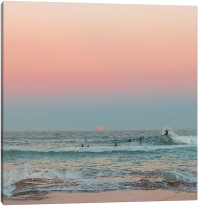 Sunrise Surf Canvas Art Print - Charlotte Curd