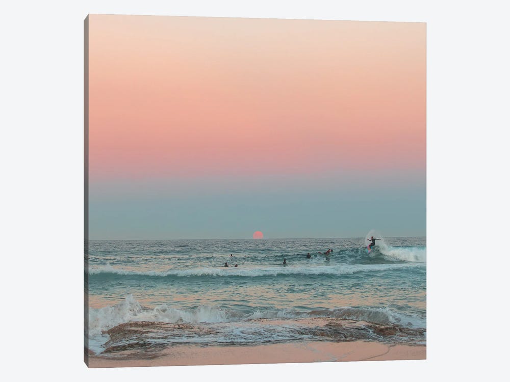 Sunrise Surf by Charlotte Curd 1-piece Canvas Wall Art