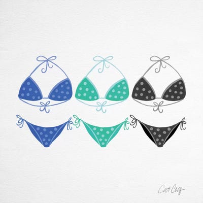 Bikini Blues by Cat Coquillette framed wall art