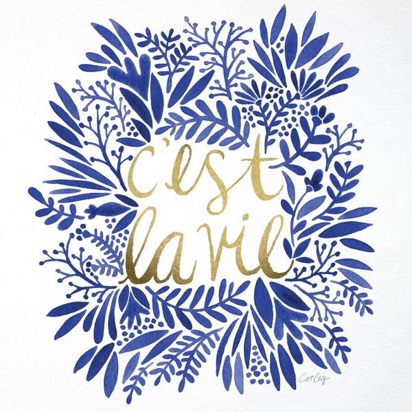 Blue Tropics: C'est La Vie Blue by Cat Coquillette