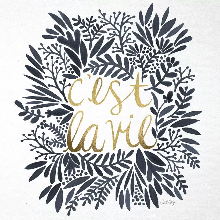 C'est La Vie Grey by Cat Coquillette wall art