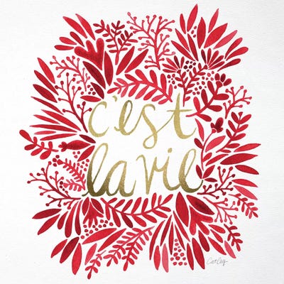 C'est La Vie Red by Cat Coquillette canvas print