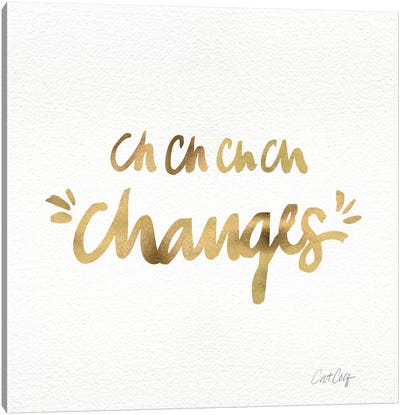 Changes Gold Canvas Art Print - Cat Coquillette