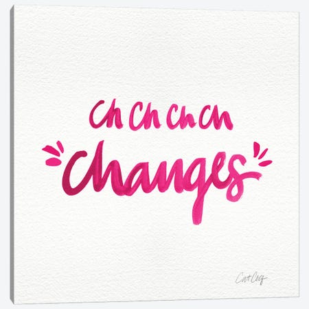 Changes Pink Canvas Print #CCE108} by Cat Coquillette Canvas Wall Art