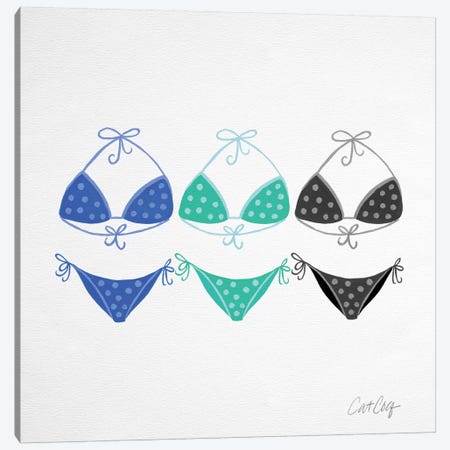 Bikini Blues Canvas Print #CCE10} by Cat Coquillette Art Print