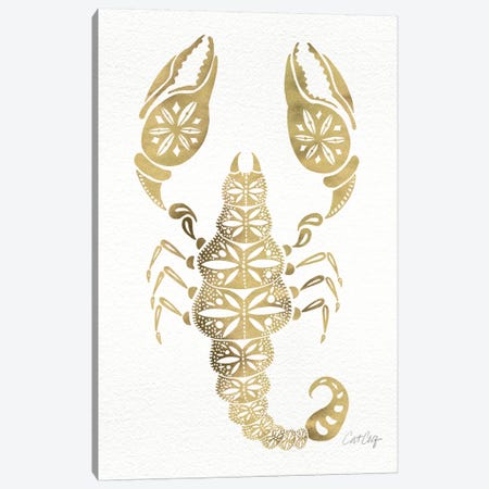 Gold Scorpion Canvas Print #CCE113} by Cat Coquillette Canvas Art Print