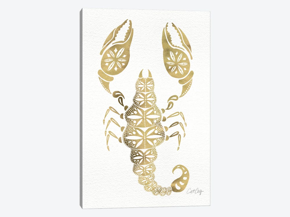 Gold Scorpion by Cat Coquillette 1-piece Canvas Print