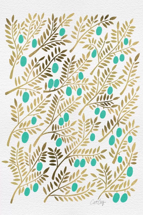 Turquoise Olive Branches