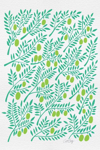 Olive Trees: Green Olive Branches by Cat Coquillette
