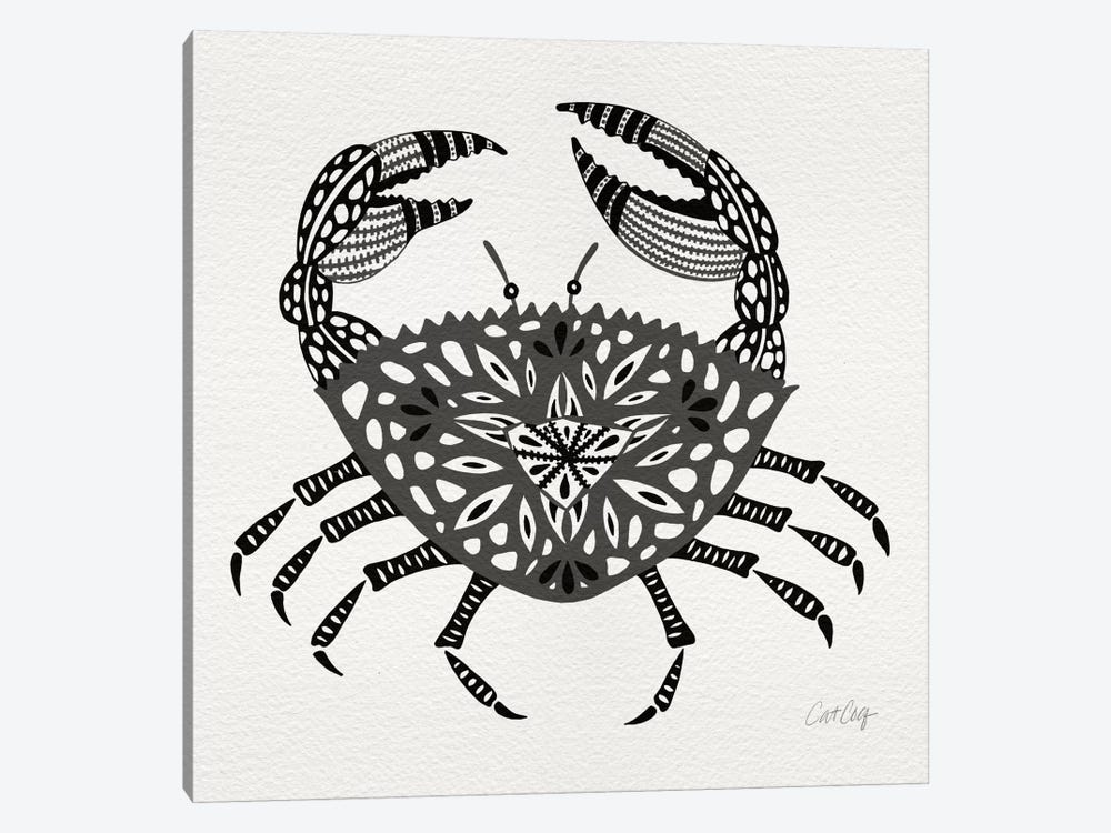 Grey Crab by Cat Coquillette 1-piece Canvas Art Print