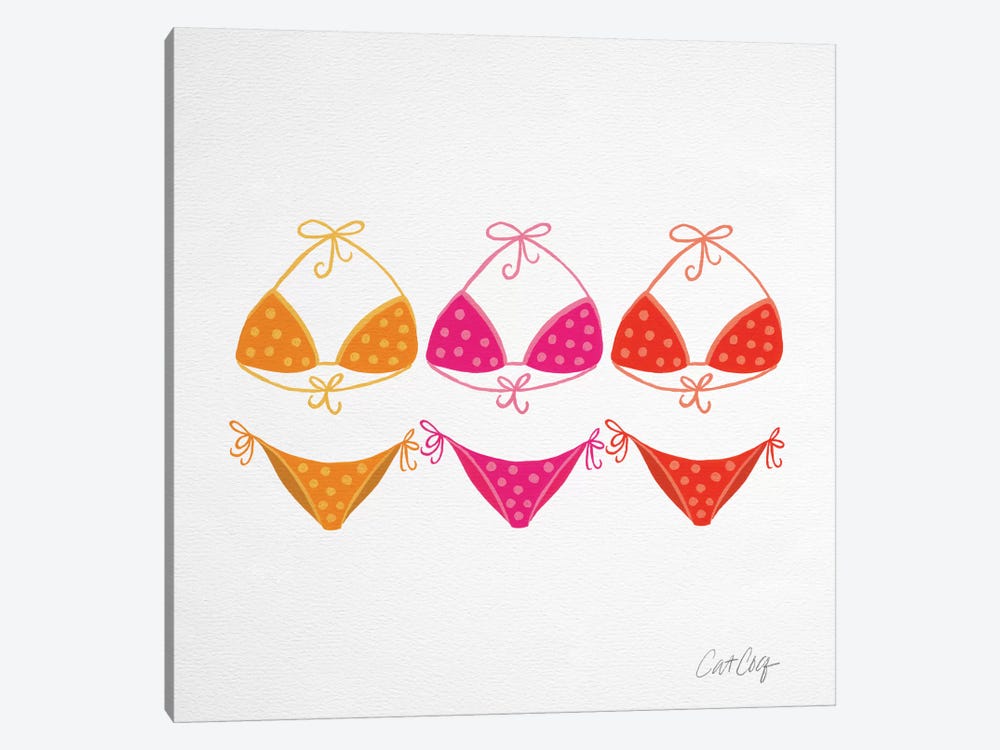 Bikini Pinks by Cat Coquillette 1-piece Canvas Art Print