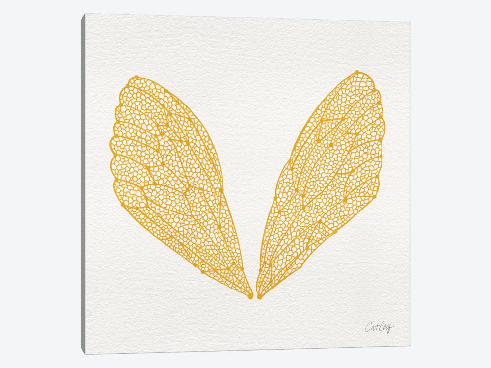 Cicada Wings Yellow by Cat Coquillette 1-piece Art Print