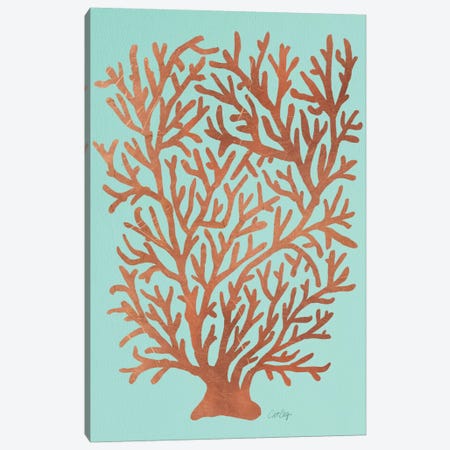 Copper Coral Canvas Print #CCE145} by Cat Coquillette Art Print