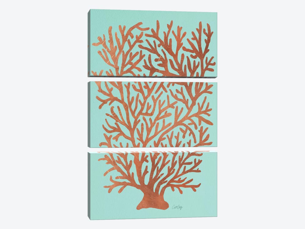 Copper Coral by Cat Coquillette 3-piece Canvas Art