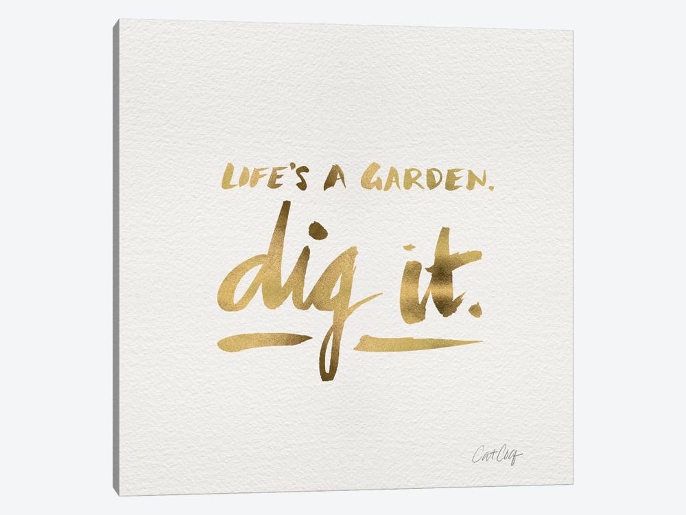 Dig It Gold by Cat Coquillette 1-piece Canvas Wall Art