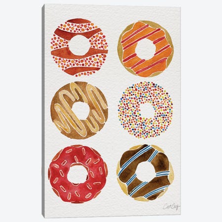 Donuts II Canvas Print #CCE157} by Cat Coquillette Canvas Artwork