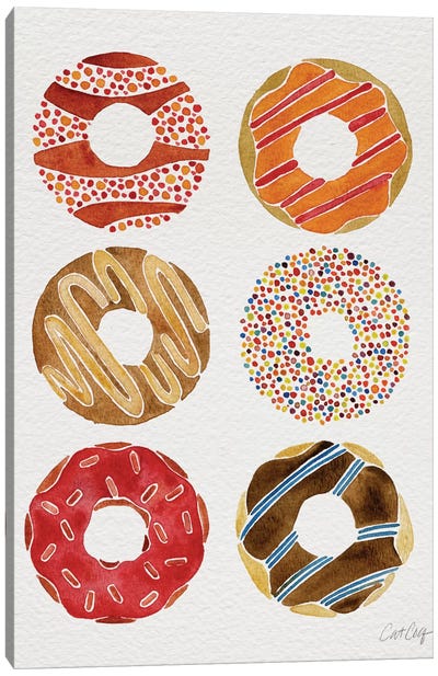 Donuts II Canvas Art Print - Kitchen Art Collection