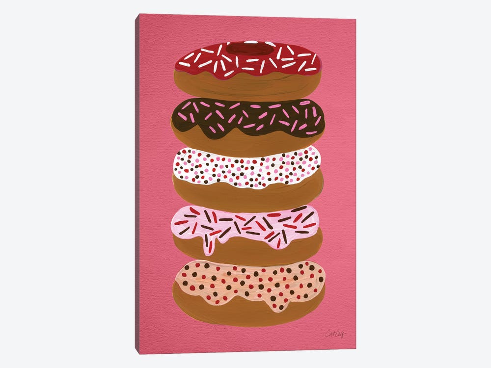 Donuts Stacked Cherry by Cat Coquillette 1-piece Canvas Art