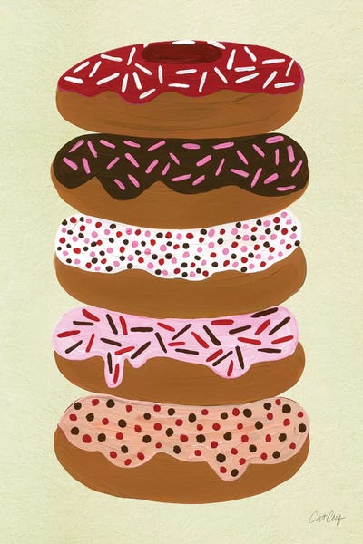 Pop Art Kitchen: Donuts Stacked Cream by Cat Coquillette