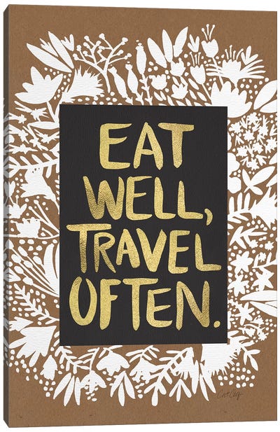 Eat Travel Canvas Art Print - Cat Coquillette