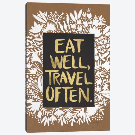 Eat Travel Canvas Print #CCE162} by Cat Coquillette Canvas Art