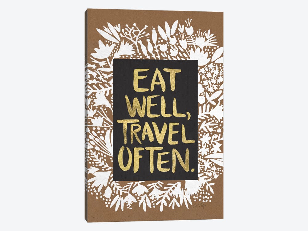 Eat Travel by Cat Coquillette 1-piece Canvas Art Print