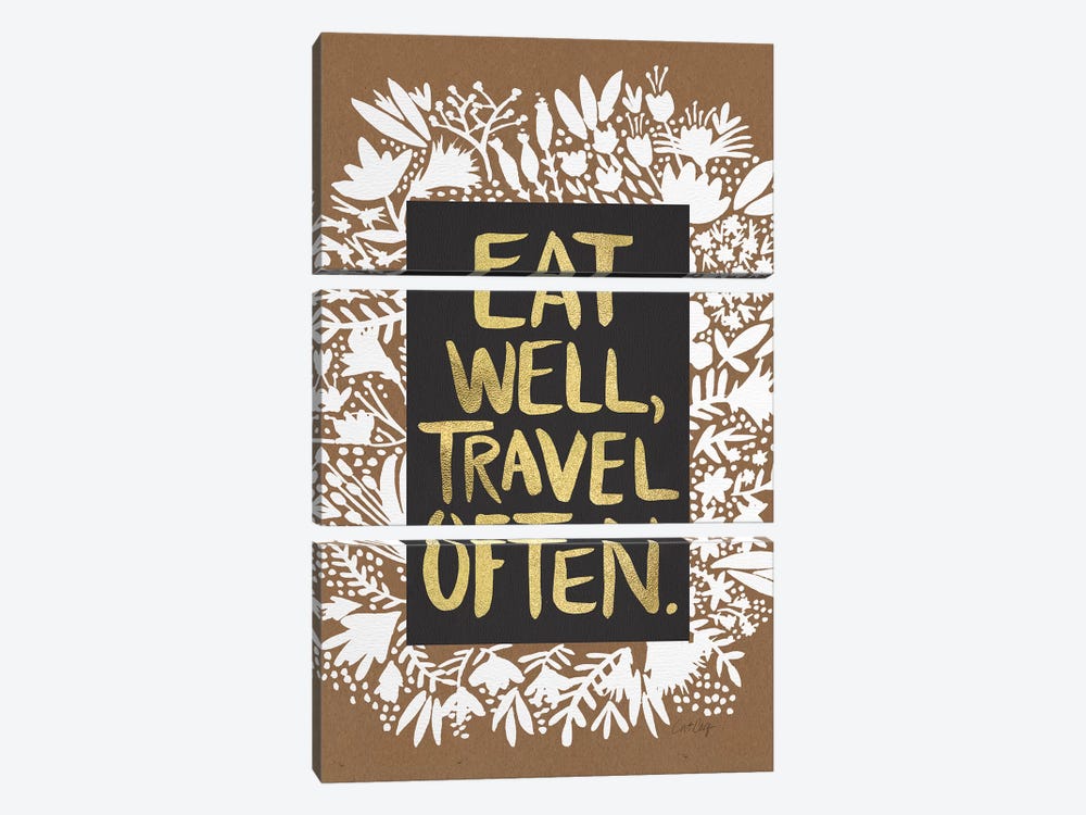 Eat Travel by Cat Coquillette 3-piece Canvas Print