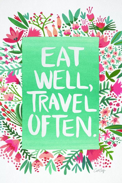 Eat Travel White by Cat Coquillette wall art