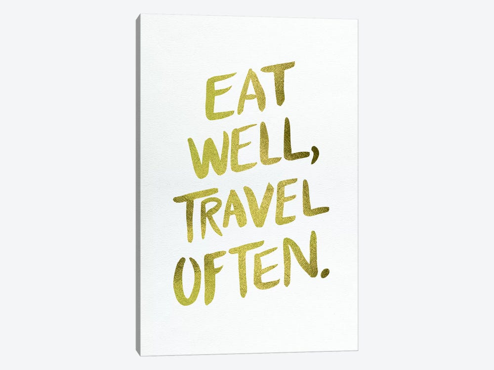 Eat Well Type Gold by Cat Coquillette 1-piece Canvas Art