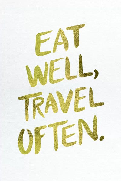 Travel: Eat Well Type Gold by Cat Coquillette