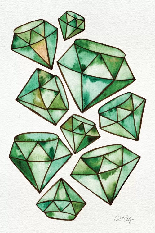 Emeralds Tattoos by Cat Coquillette wall art