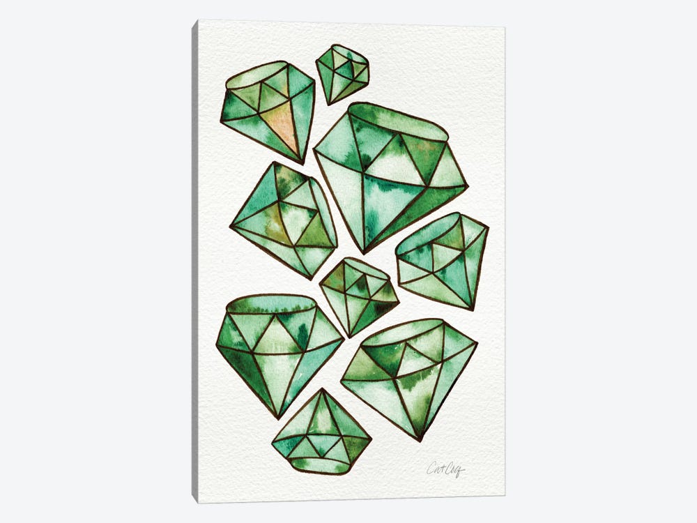 Emeralds Tattoos by Cat Coquillette 1-piece Canvas Art Print