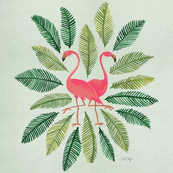 Flamingos: Flamingos Green by Cat Coquillette