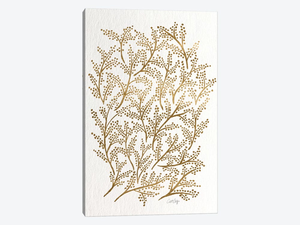 Gold Branches by Cat Coquillette 1-piece Canvas Wall Art