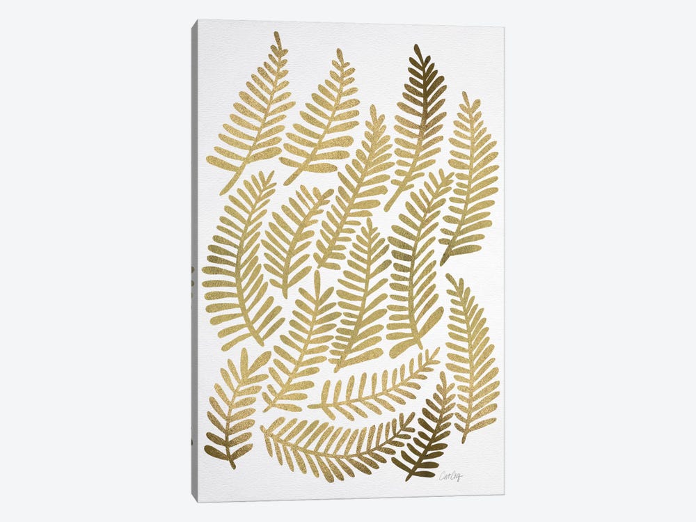 Gold Fronds by Cat Coquillette 1-piece Canvas Print