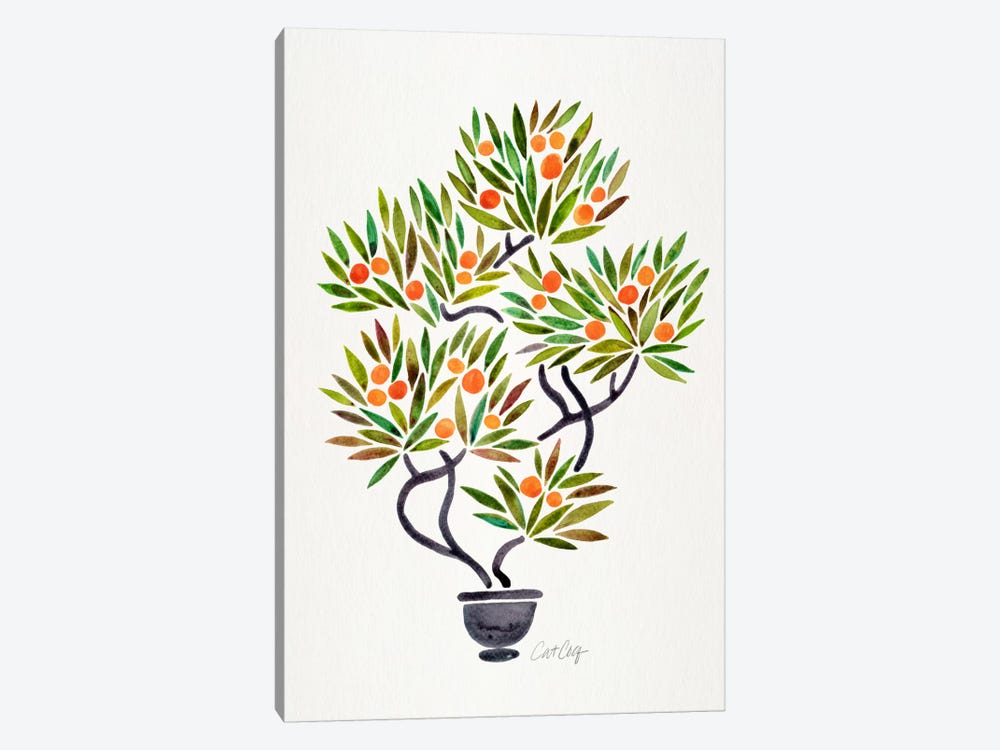 Bonsai Orange Tree I 1-piece Canvas Artwork