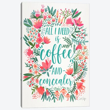 Coffee & Concealer I Canvas Print #CCE202} by Cat Coquillette Art Print